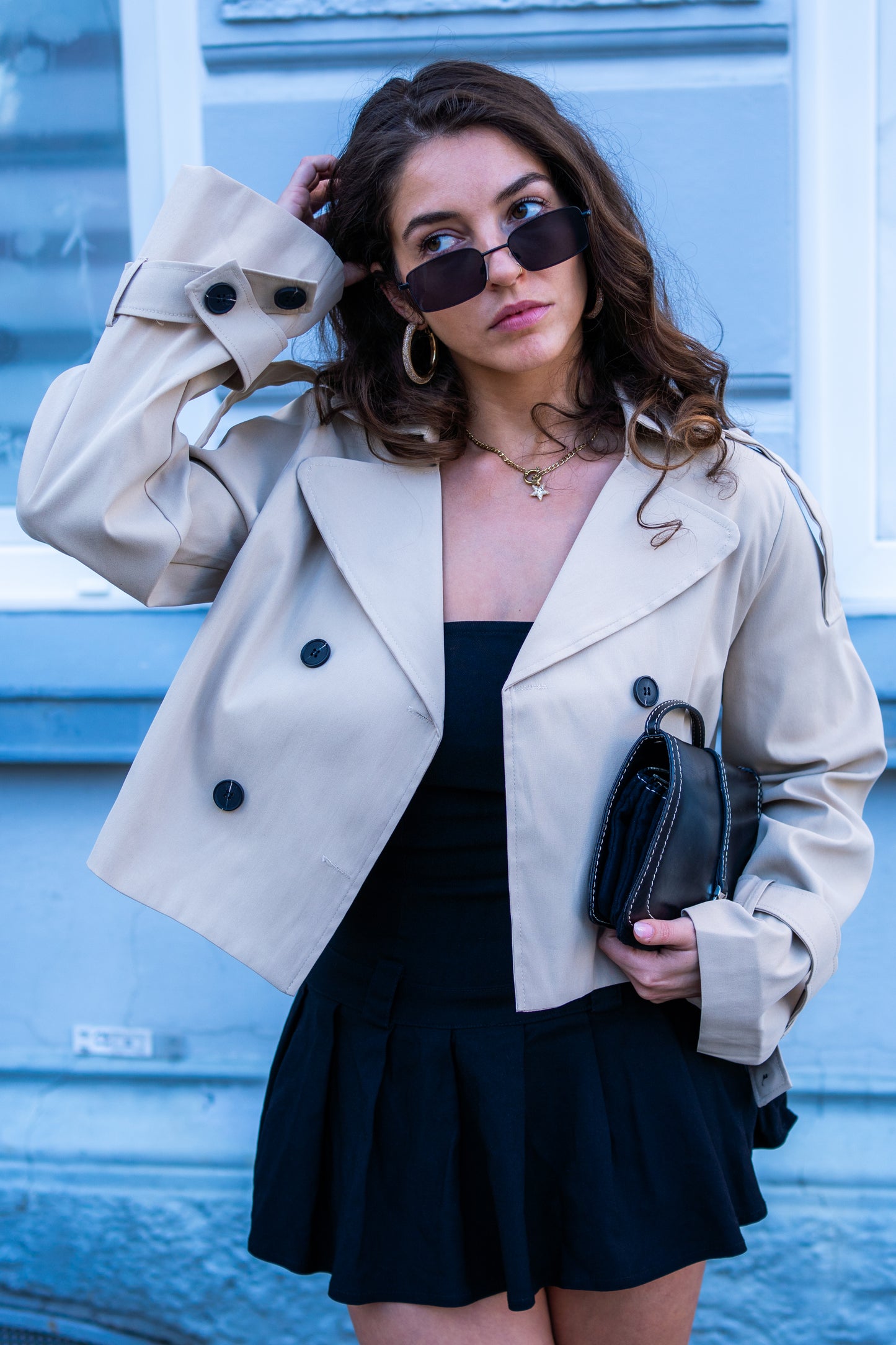 Cropped Trenchcoat: leichte & stylische Damenjacke kurz, elegant